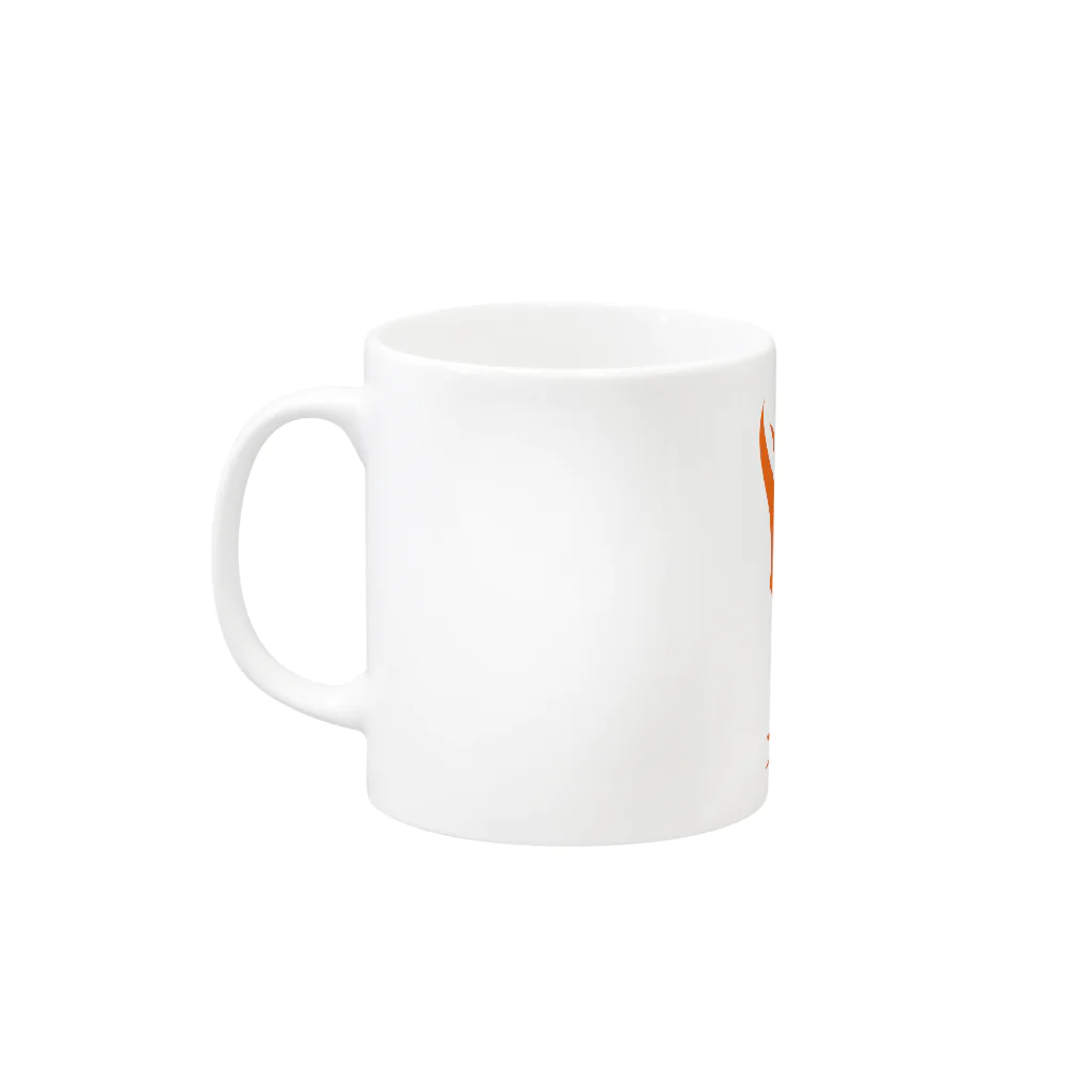 miyaの宮城商店ロゴグッズAオレンジ Mug :left side of the handle