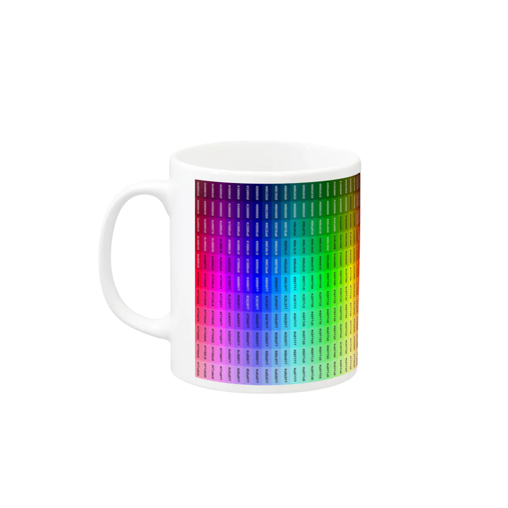 きくちいさをのHTMLカラーコード左利き用 Mug :left side of the handle