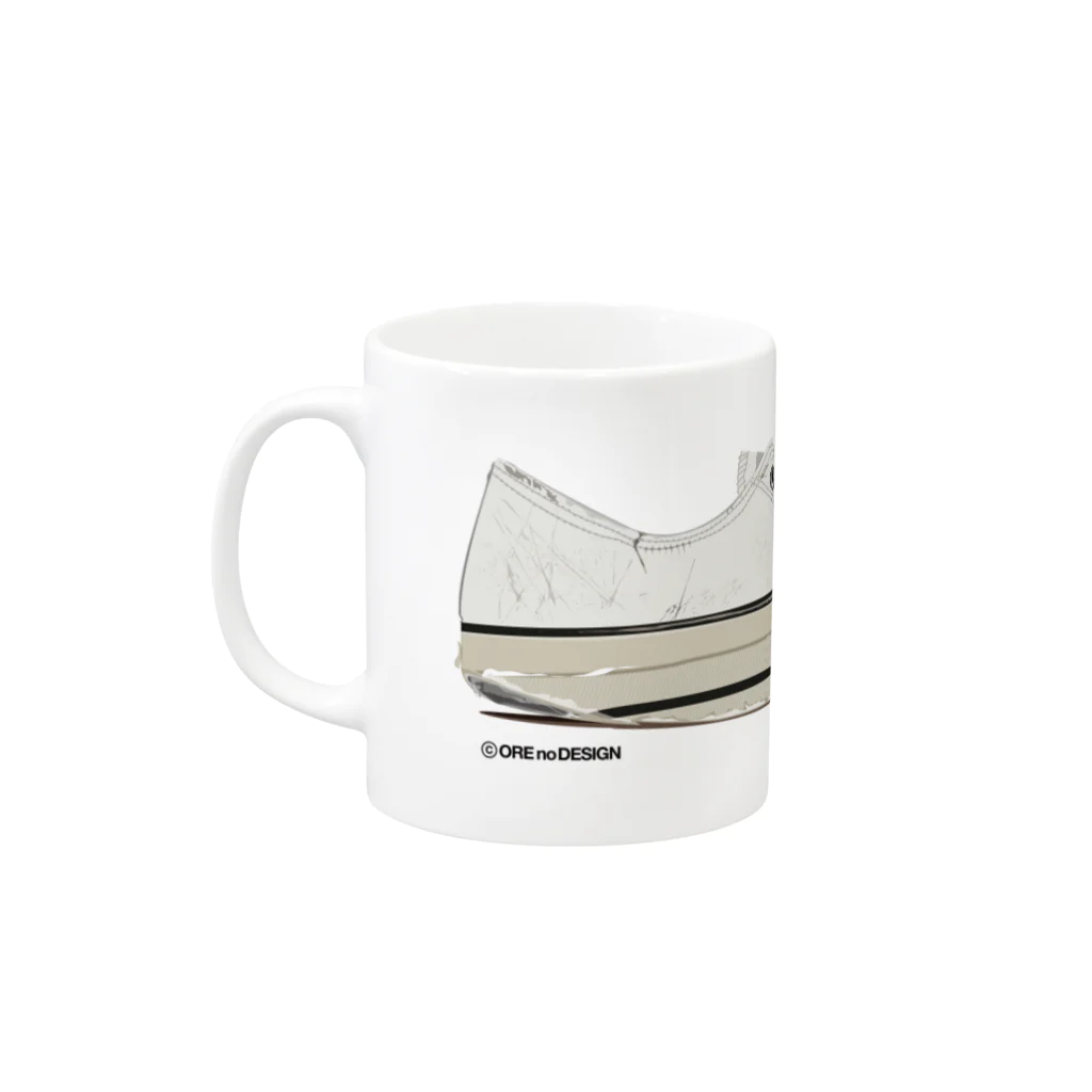 俺のデザインの俺のズック Mug :left side of the handle