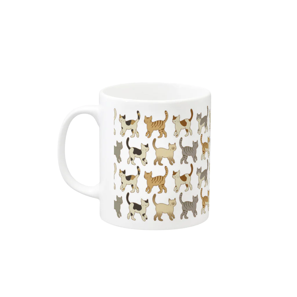 kucingのねこいっぱい Mug :left side of the handle