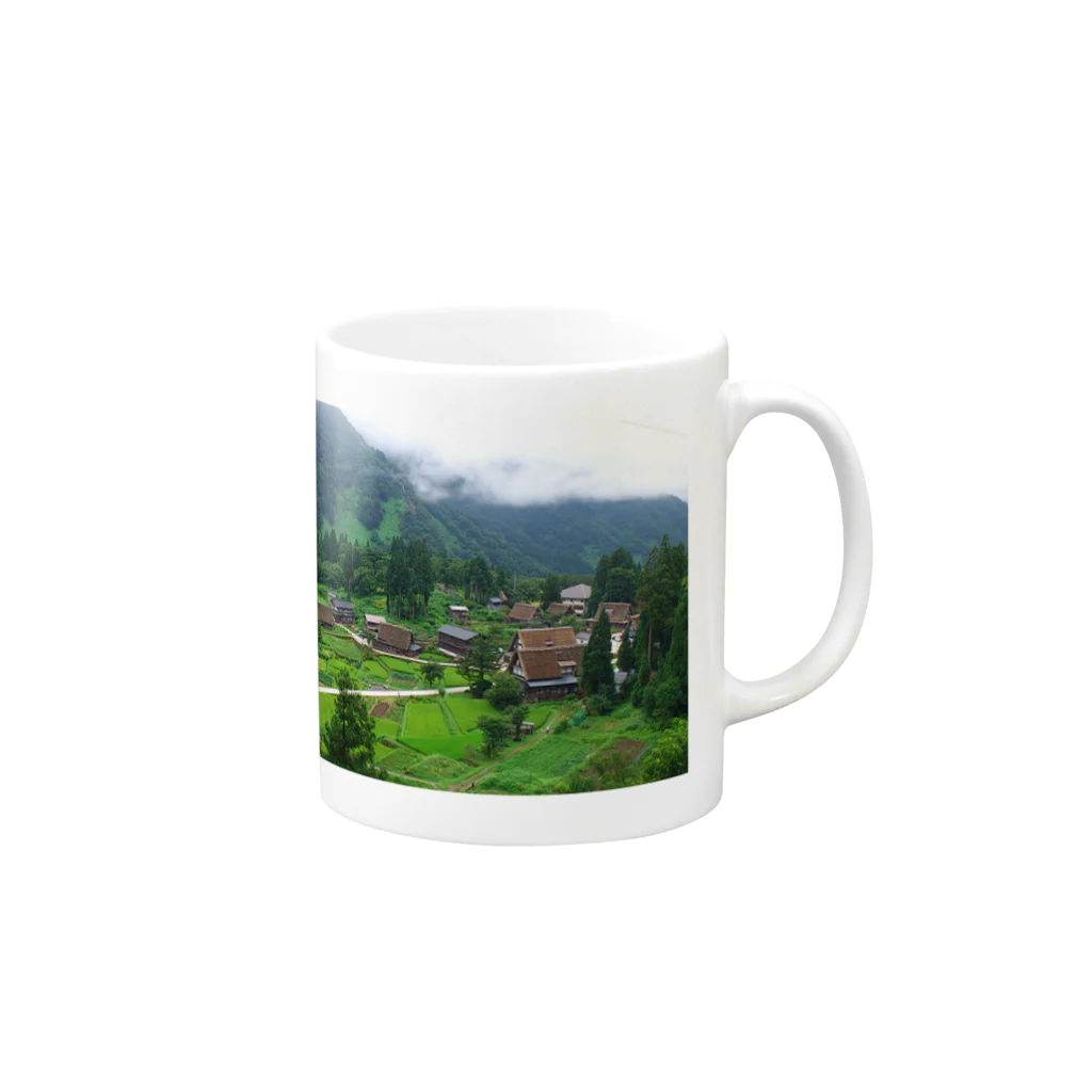 TK Akinori★の五箇山合掌造り Mug :right side of the handle