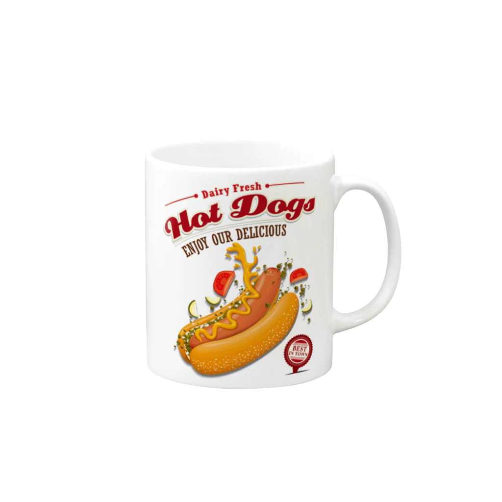 GRAPHICAのHot dog series マグカップの取っ手の右面