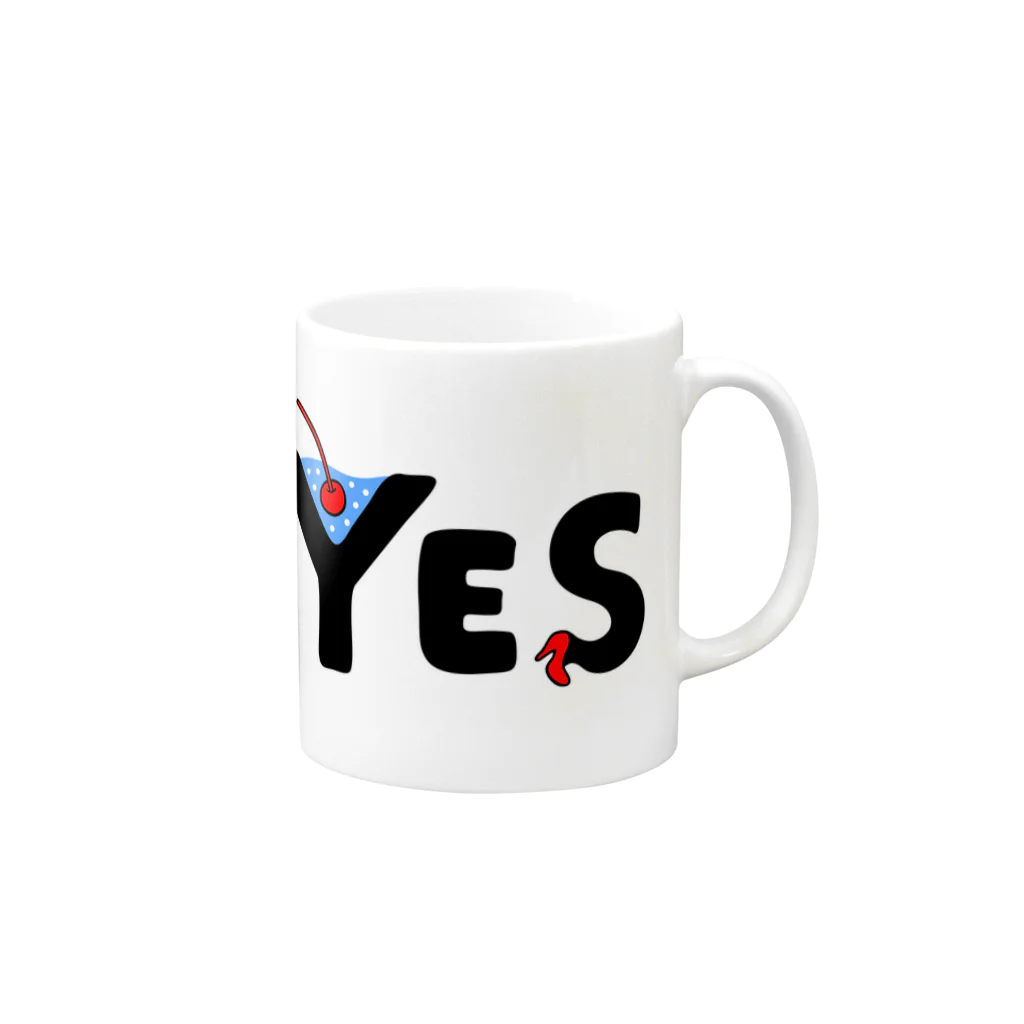 vuh(ブフ)のYES mug マグカップの取っ手の右面