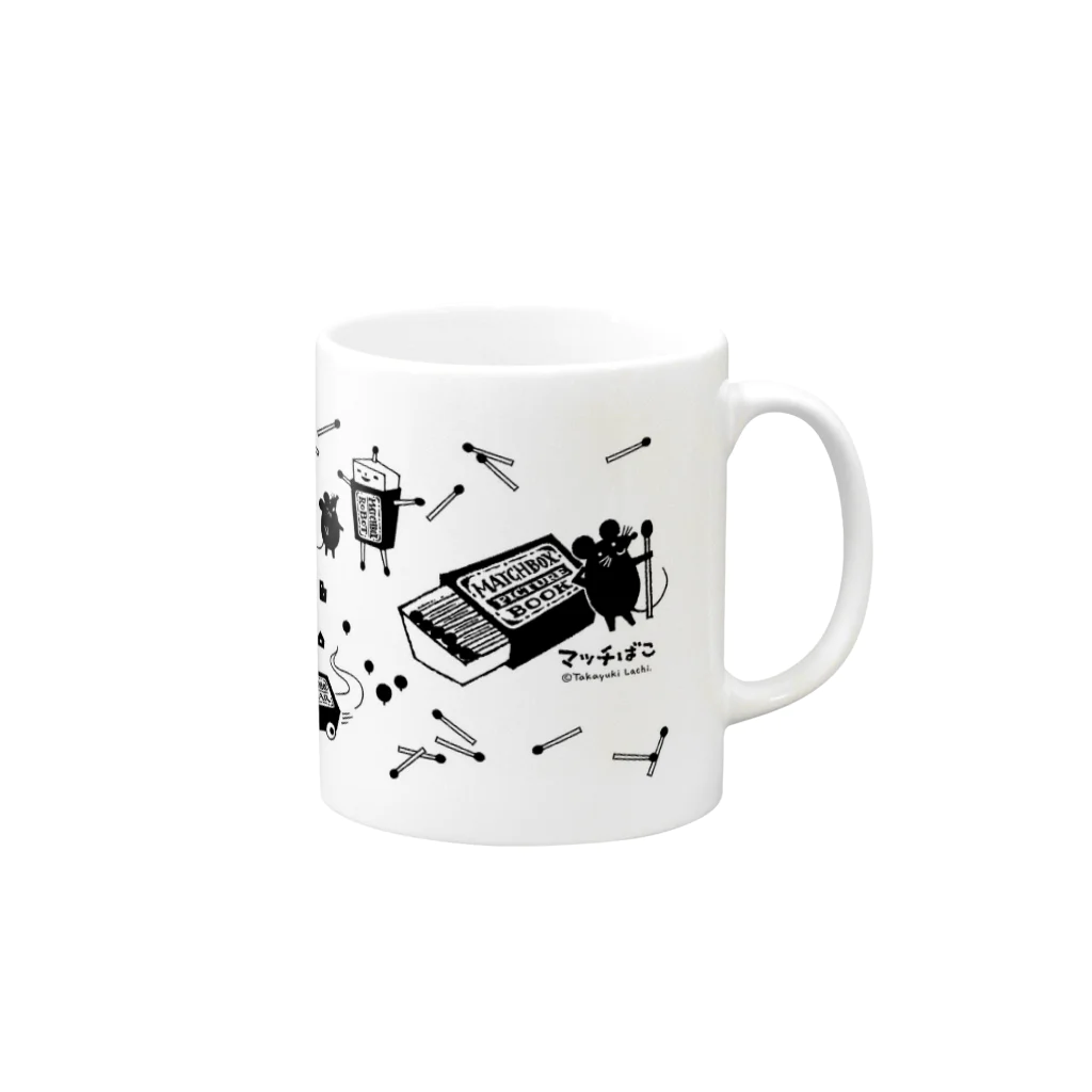 Rocket Enpizのマッチばこのマグカップ Mug :right side of the handle