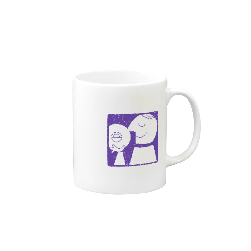 Hawaii LabelのHawaii Record mug_PUR マグカップの取っ手の右面