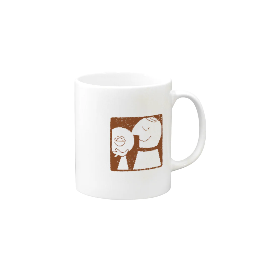 Hawaii LabelのHawaii Record mug_BRN マグカップの取っ手の右面