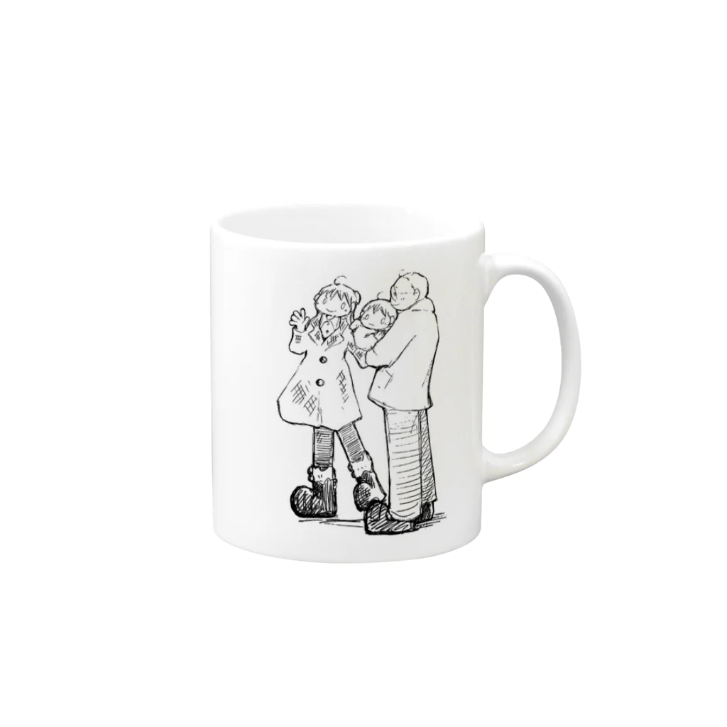 daisyDesignのfamily Mug :right side of the handle