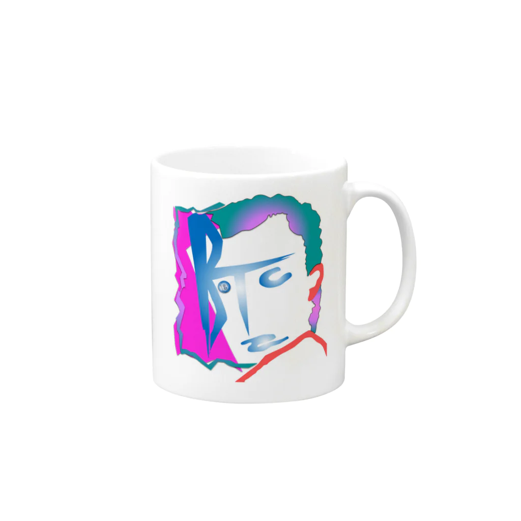 ナサカファブのBTCMAN　ビットコインマン Mug :right side of the handle