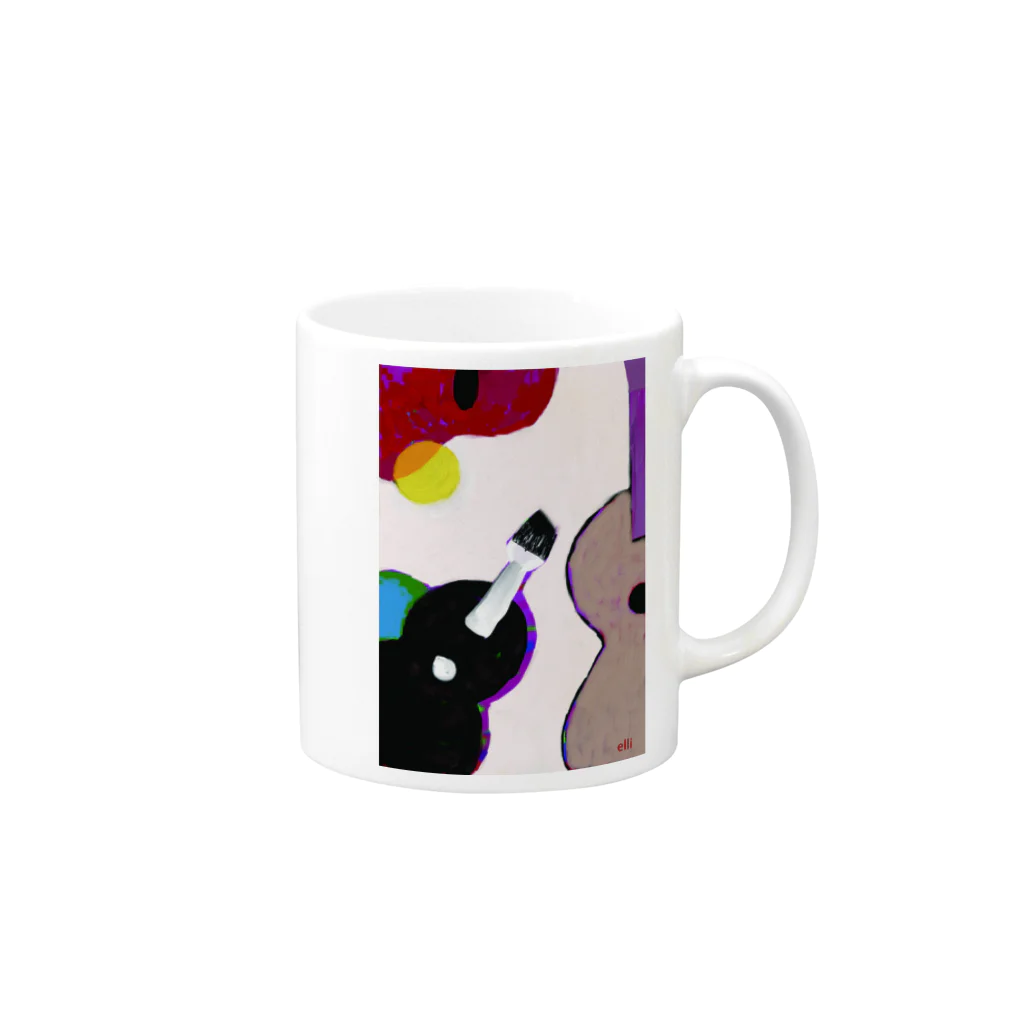 elliのオトヲエガク Mug :right side of the handle