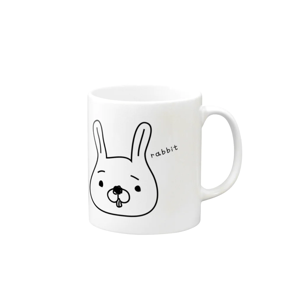 いもふじのうさぎさん Mug :right side of the handle