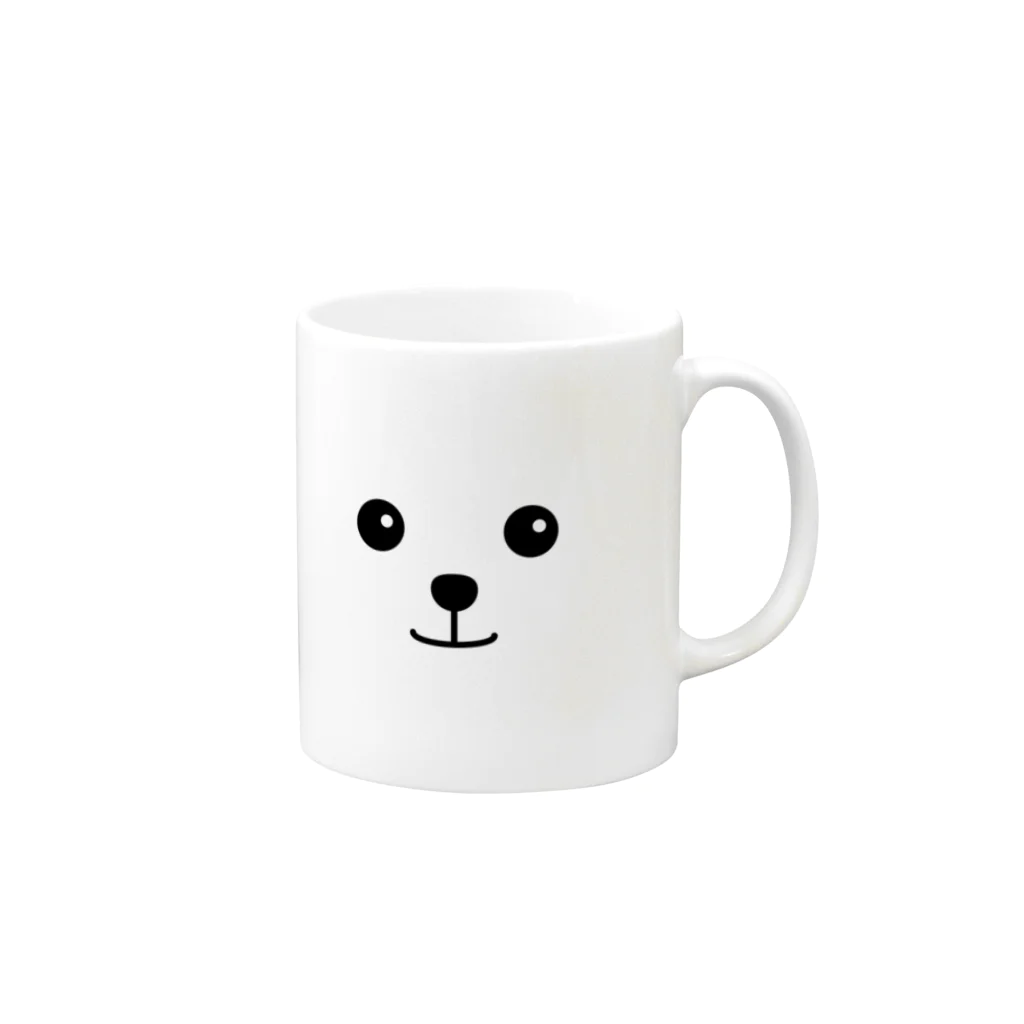 ポメラニアンのポメリンのうるうるわんこ Mug :right side of the handle