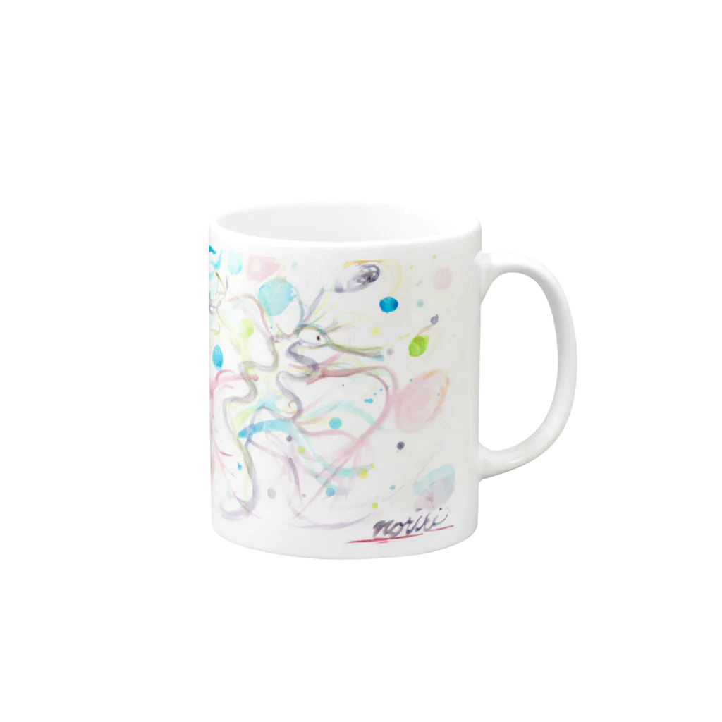 のりりさんのリーフィーシードラゴン Mug :right side of the handle