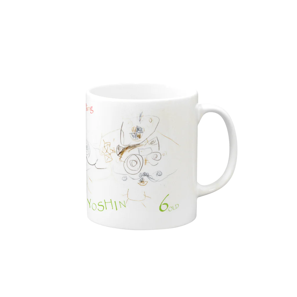 vogue00012001のＬＡＧがき-FAMILY-logo Mug :right side of the handle