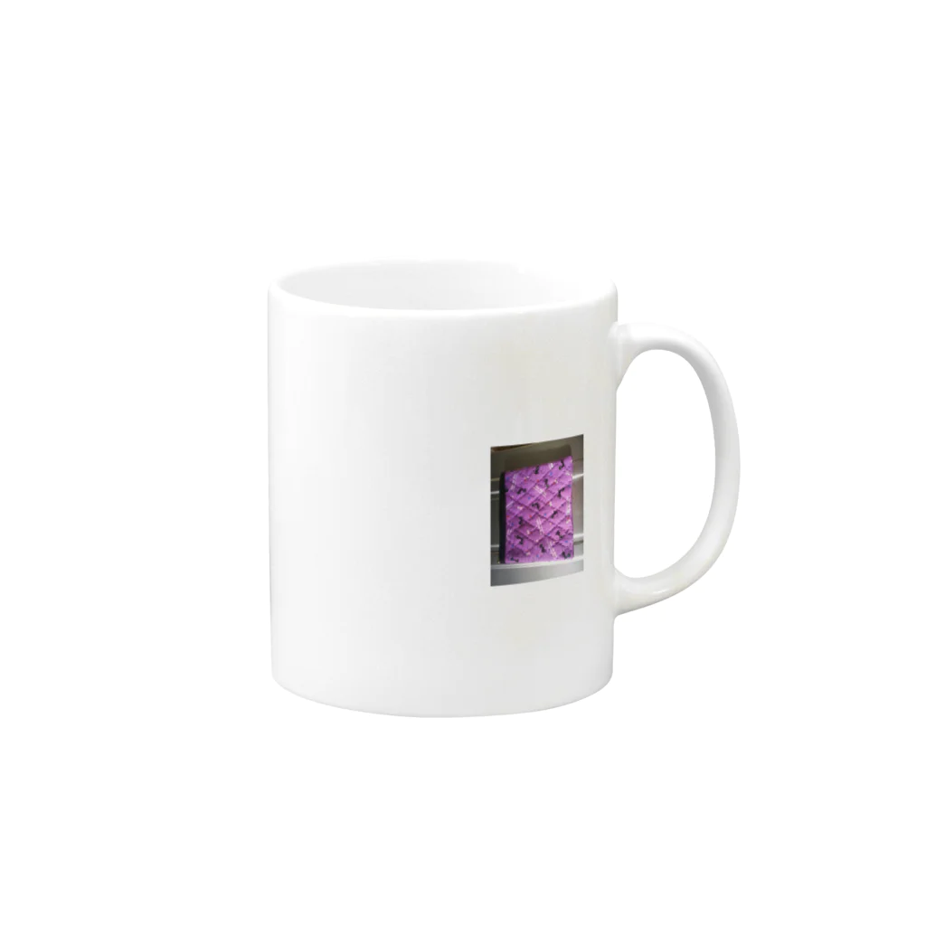 ありいえりいのねこの紫☆ポーチ１ Mug :right side of the handle