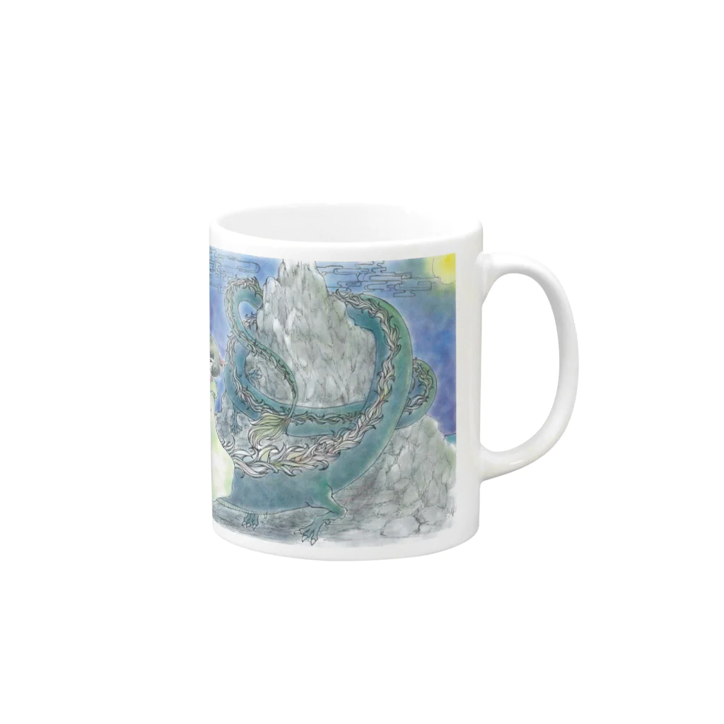 つばめの竜と少女 Mug :right side of the handle