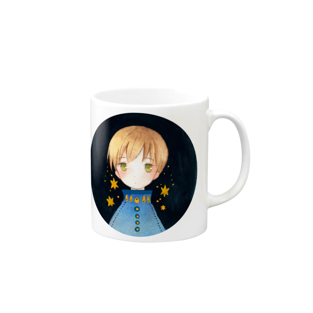 にころの星と男の子 Mug :right side of the handle