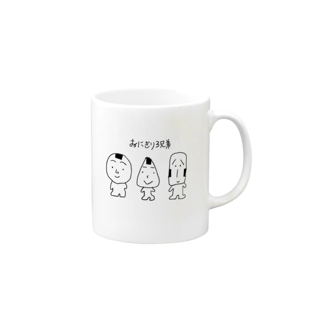 ももぷにのおむすび三兄弟 Mug :right side of the handle