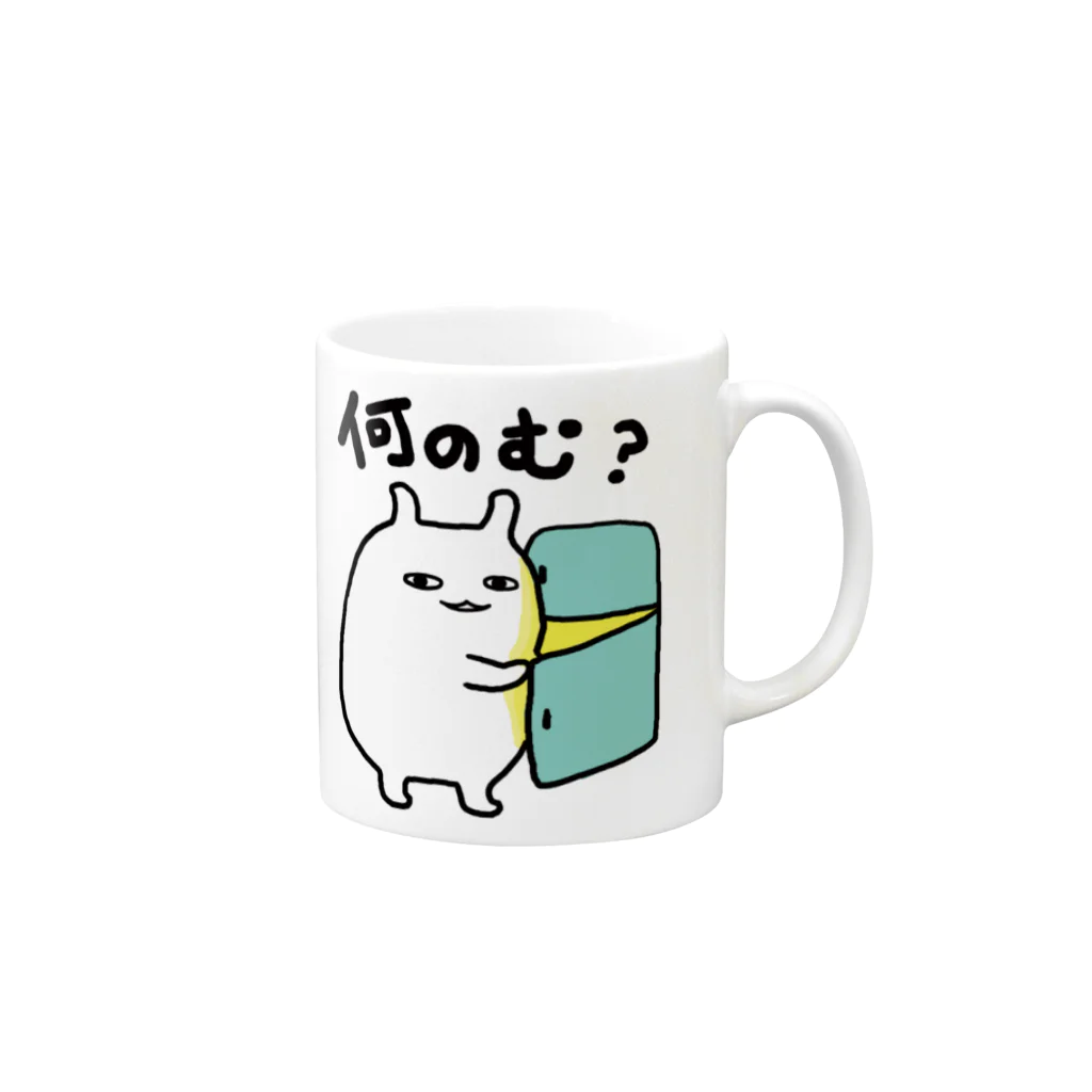 にゃーこのどーでもいいくん Mug :right side of the handle