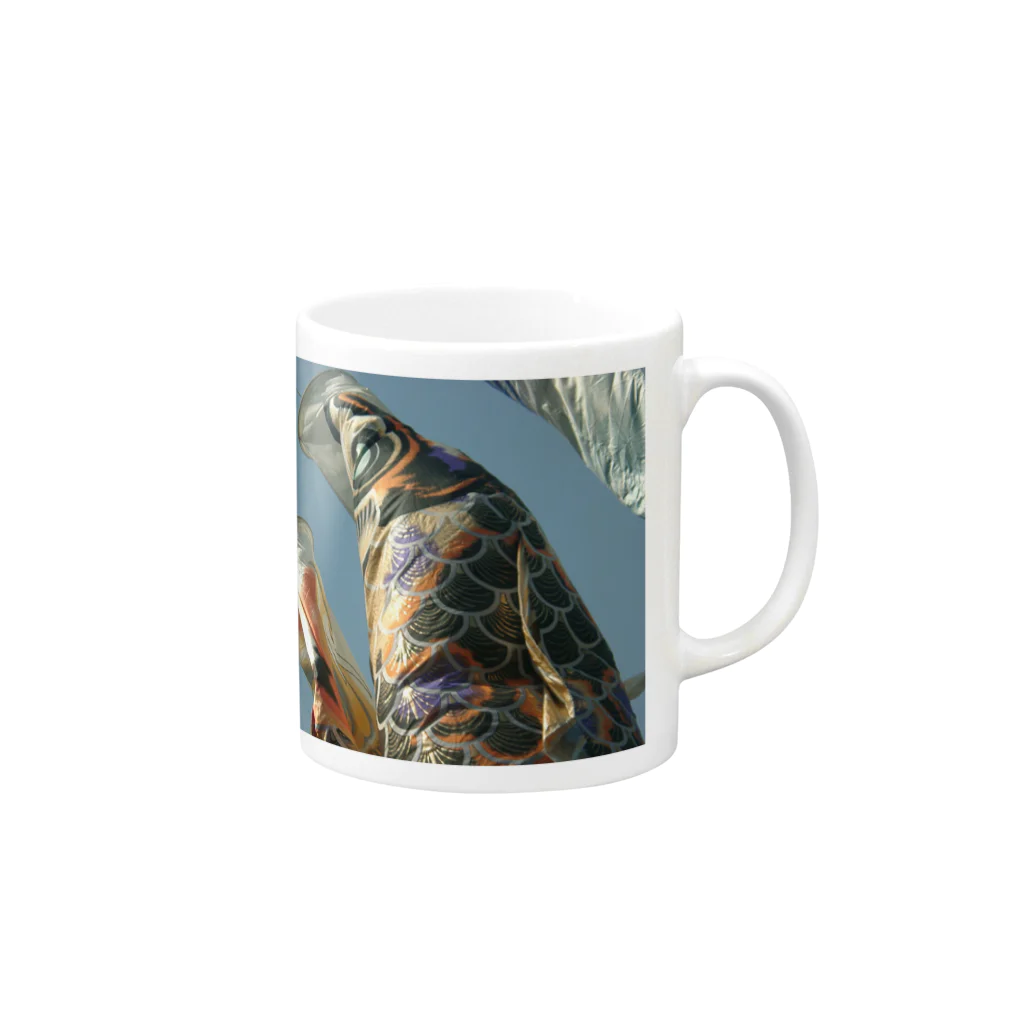 cocheの鯉のぼり Mug :right side of the handle