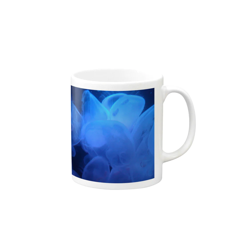 雪スナフのBule Jellyfish Mug :right side of the handle