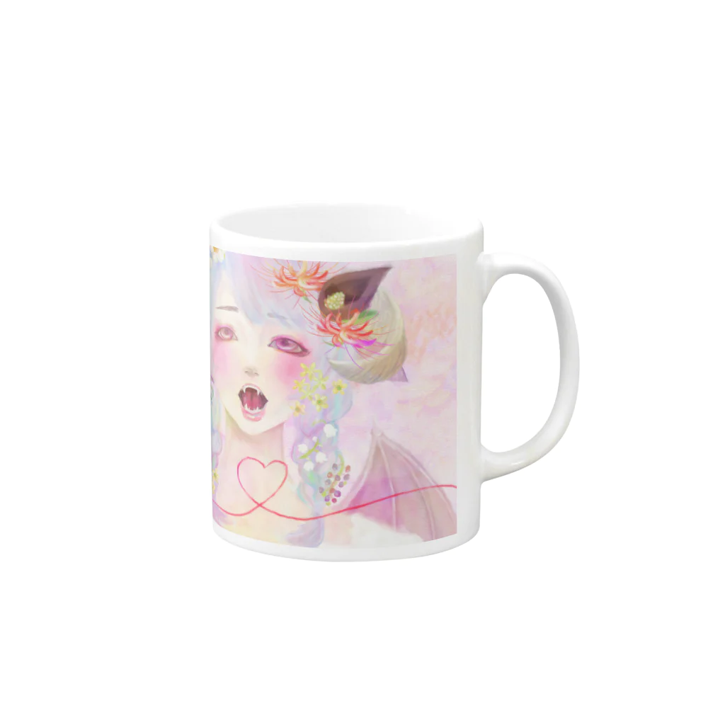 秋花の恋する悪魔 Mug :right side of the handle