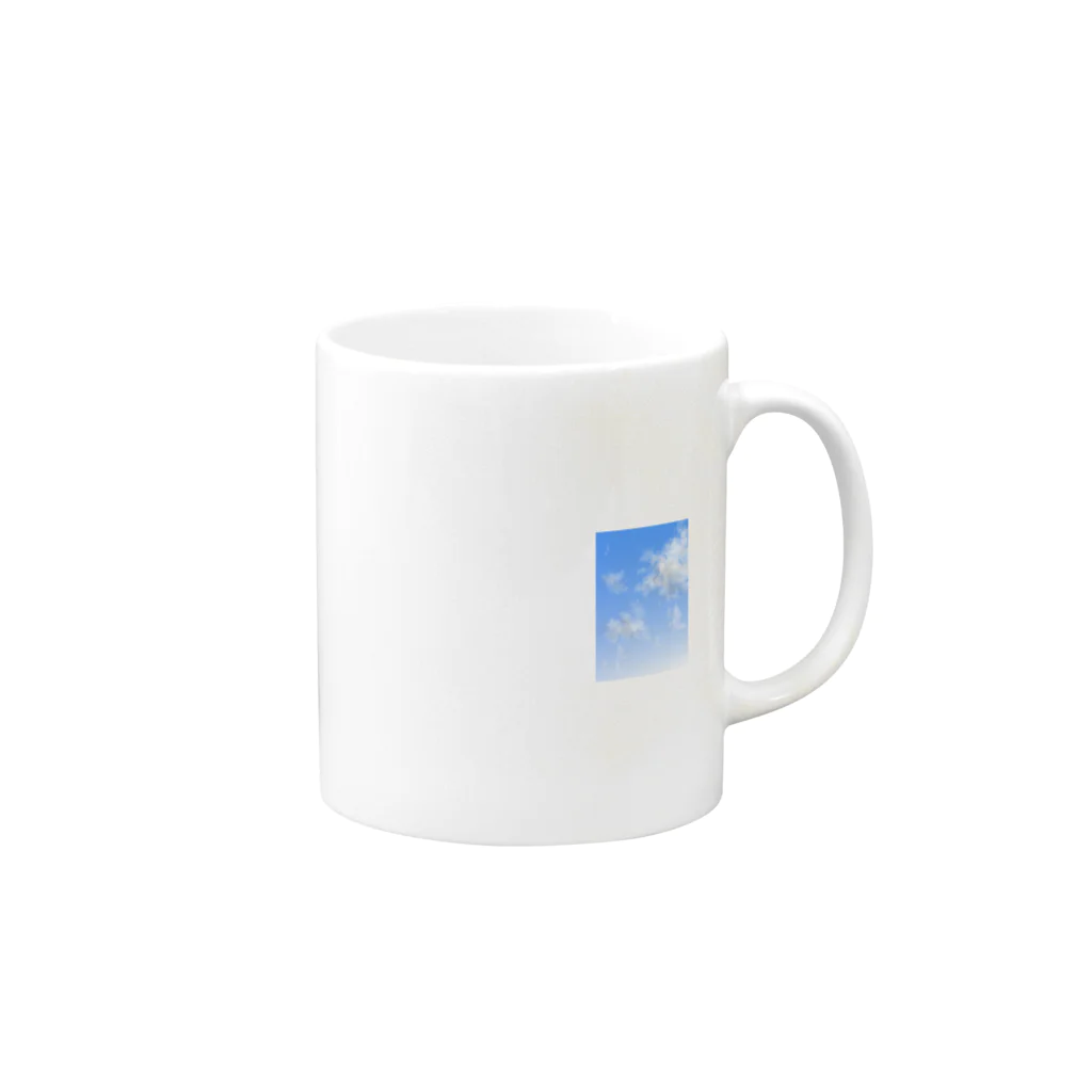 ゆったり猫の窓から見た空は Mug :right side of the handle