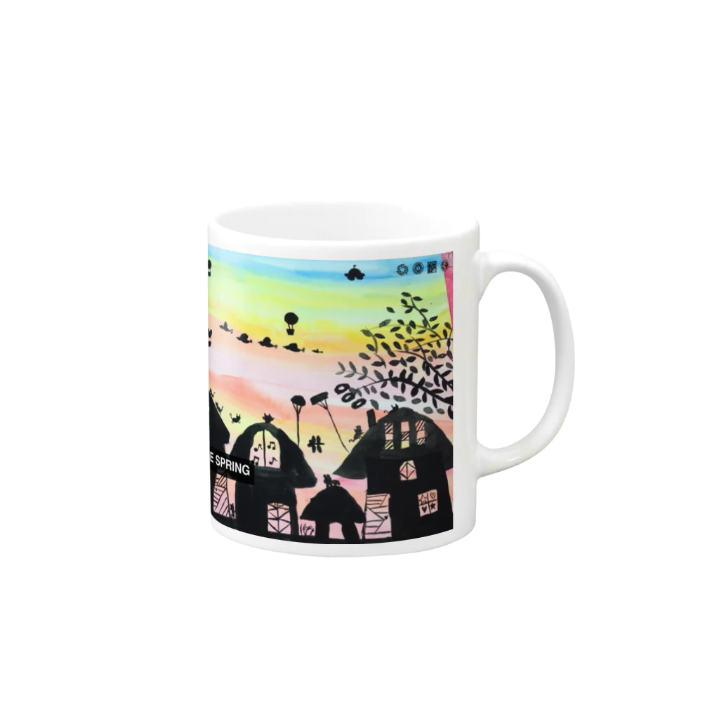 Ryuji Sasakiの春の夕焼け painted by Rico Mug :right side of the handle