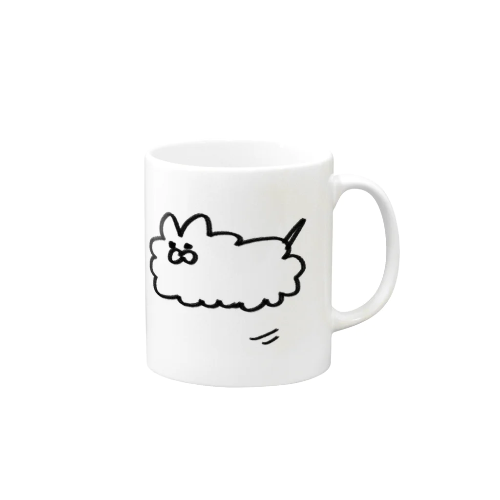 しのさんのmofumofu Mug :right side of the handle