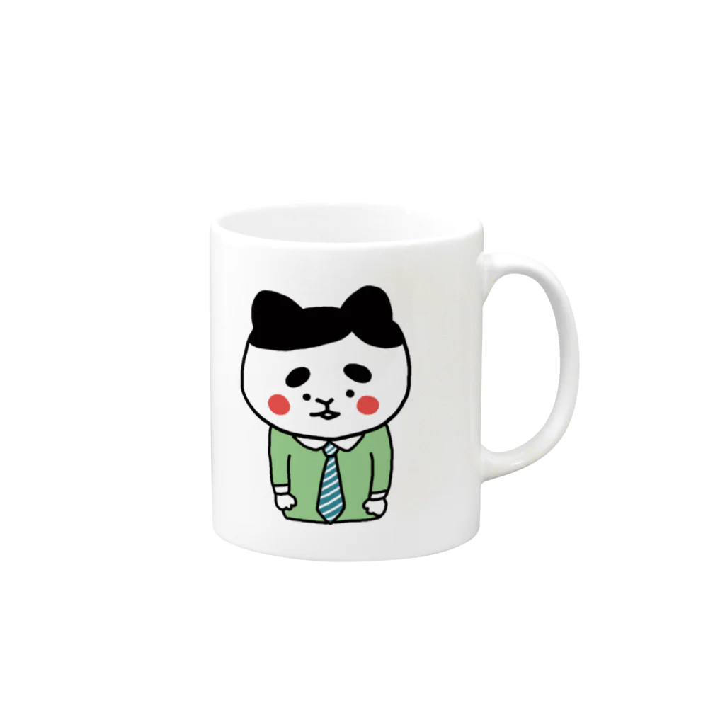 にゃーこのサラリーにゃん Mug :right side of the handle