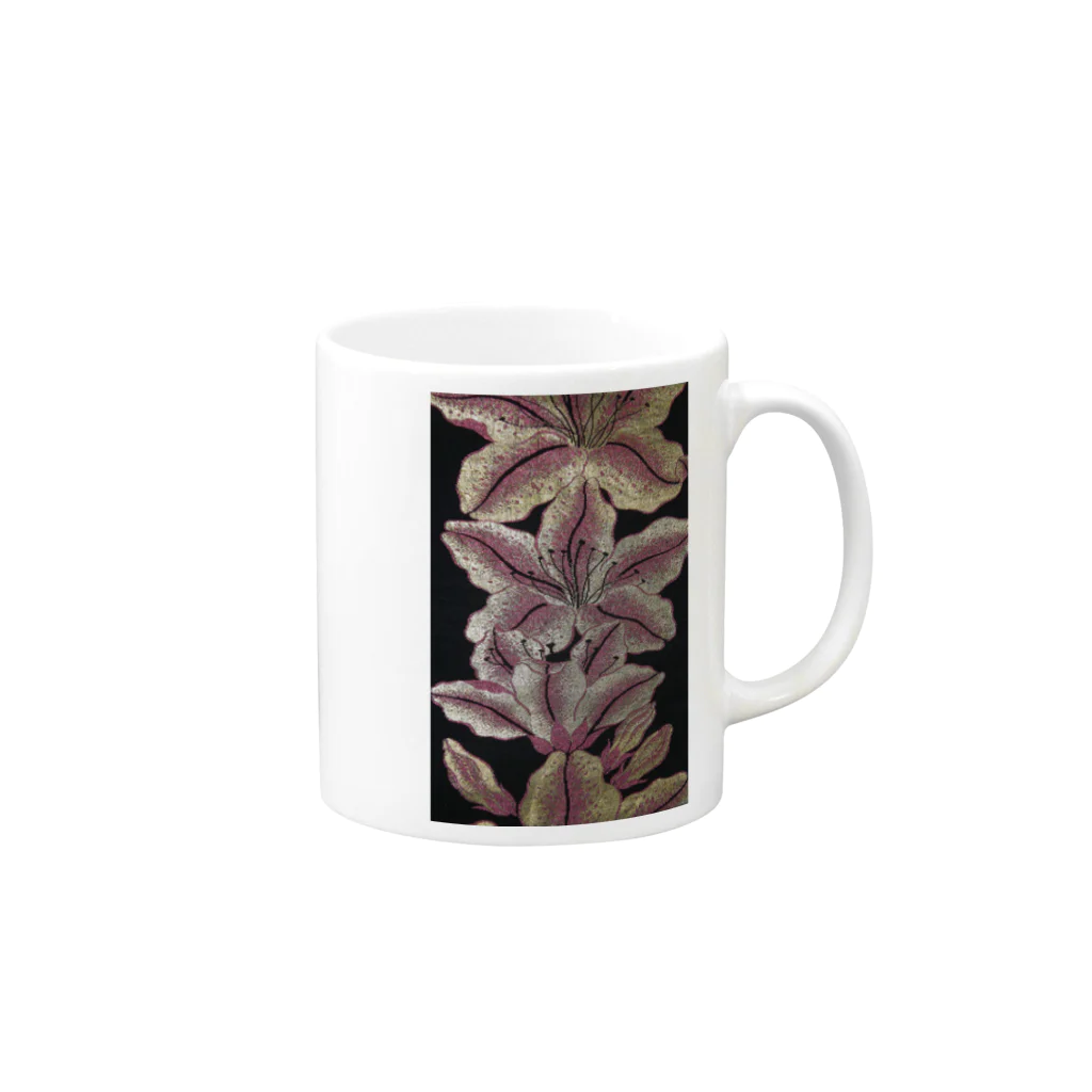 マルハナ安寧堂のLilies Mug :right side of the handle