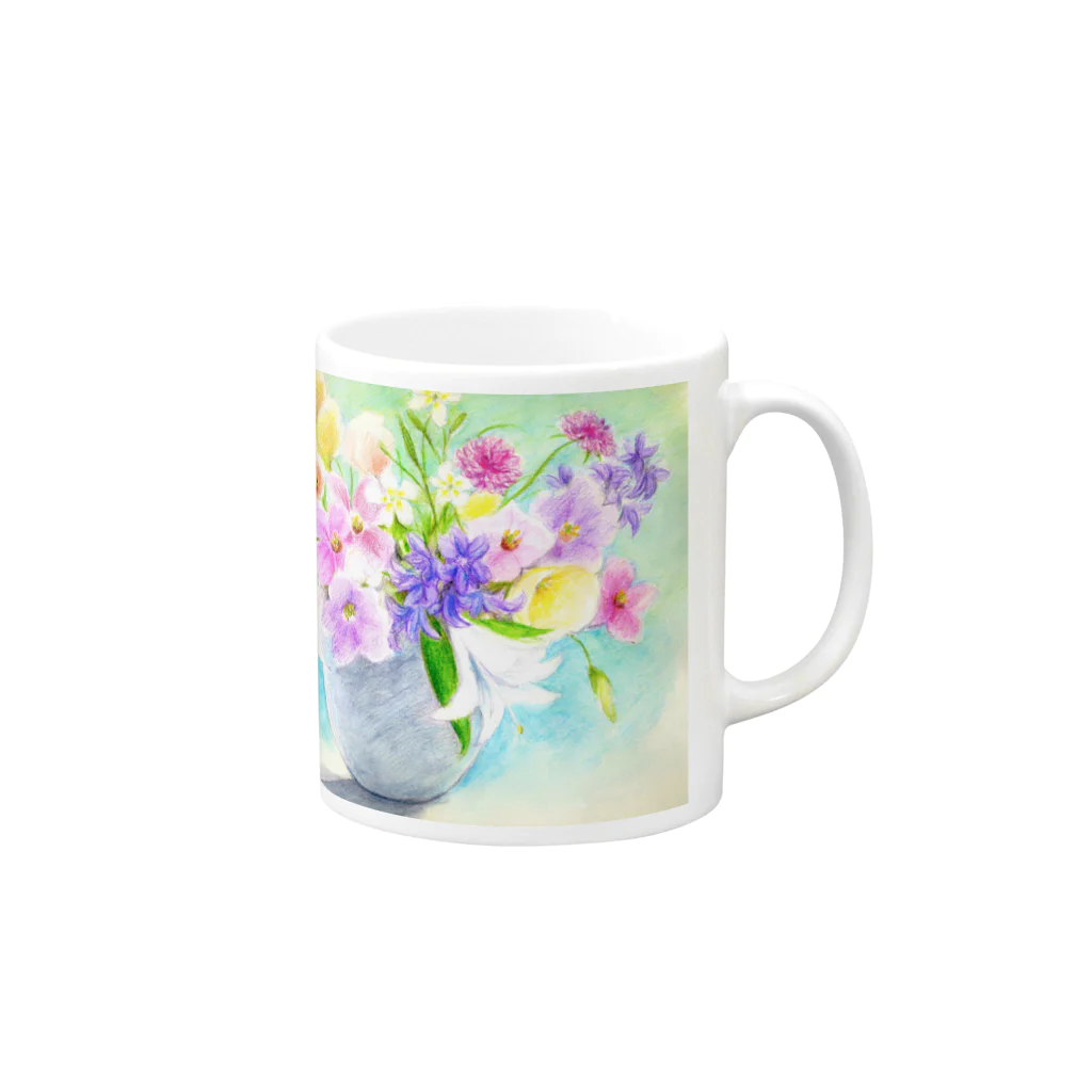 リラの盛り花2 Mug :right side of the handle