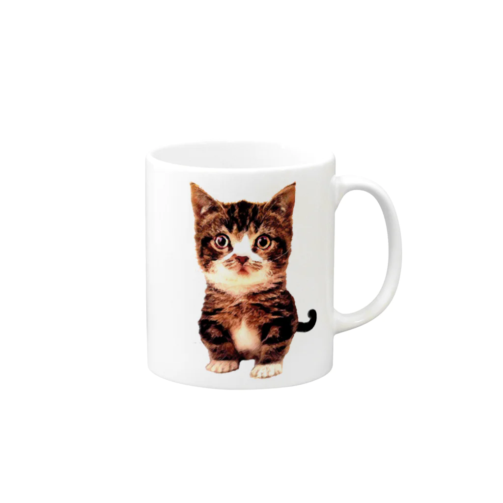 ttsoulのかわいい子猫 Mug :right side of the handle