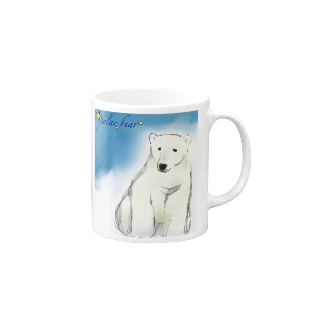 YoShierの☆polar☆bear☆ Mug :right side of the handle