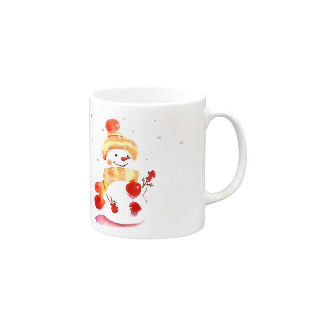 ravenalaのSnowman Mug :right side of the handle