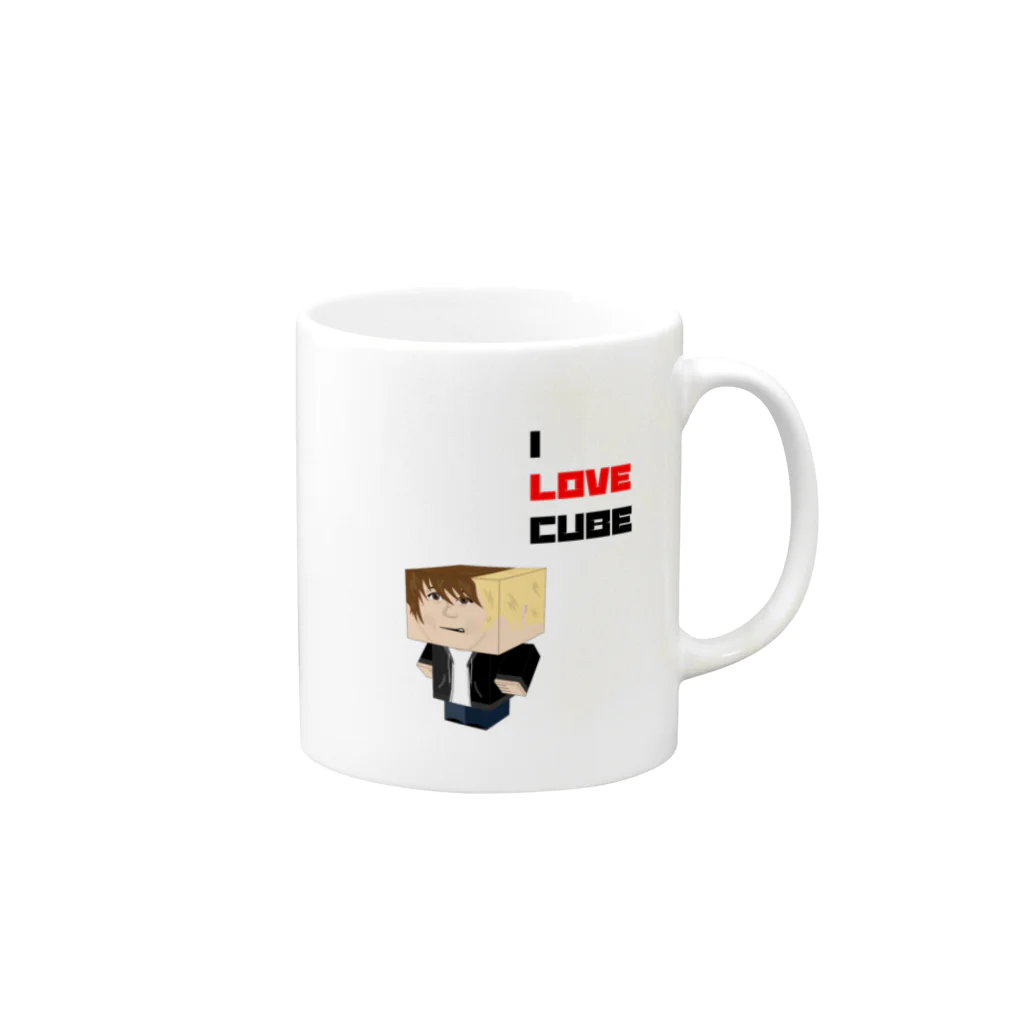 AwesomeのI LOVE CUBE Mug :right side of the handle