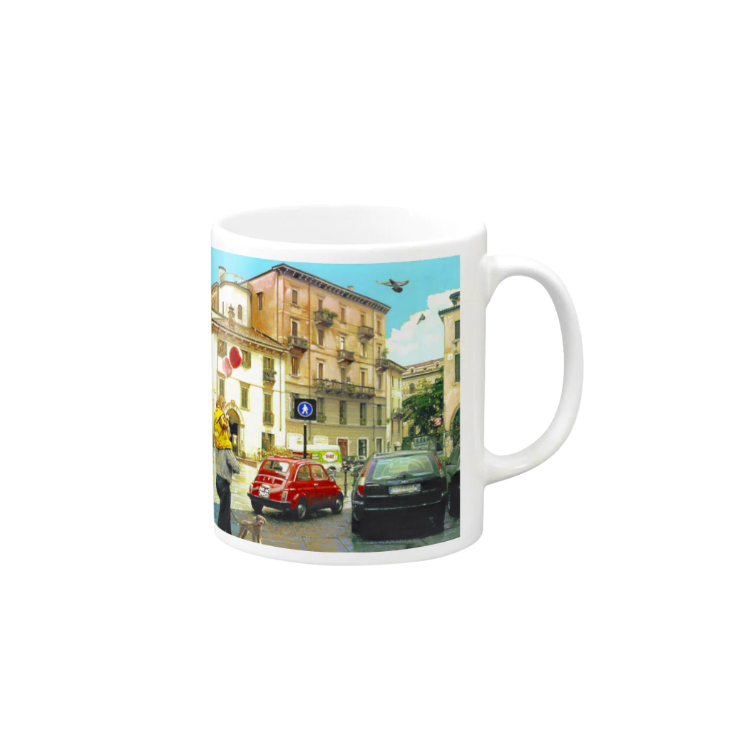 ravenalaの雨上がりの散歩道 Mug :right side of the handle