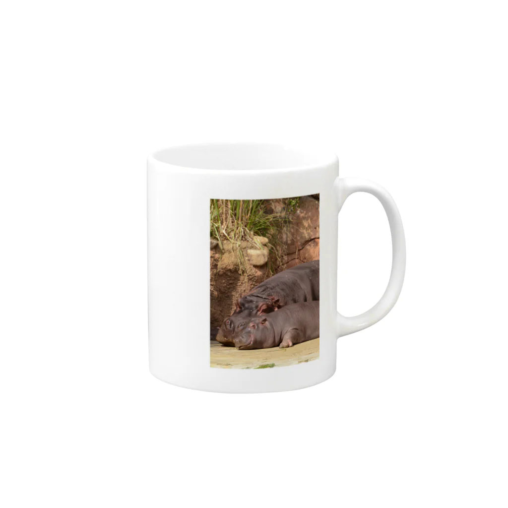 CANのspring hippo Mug :right side of the handle