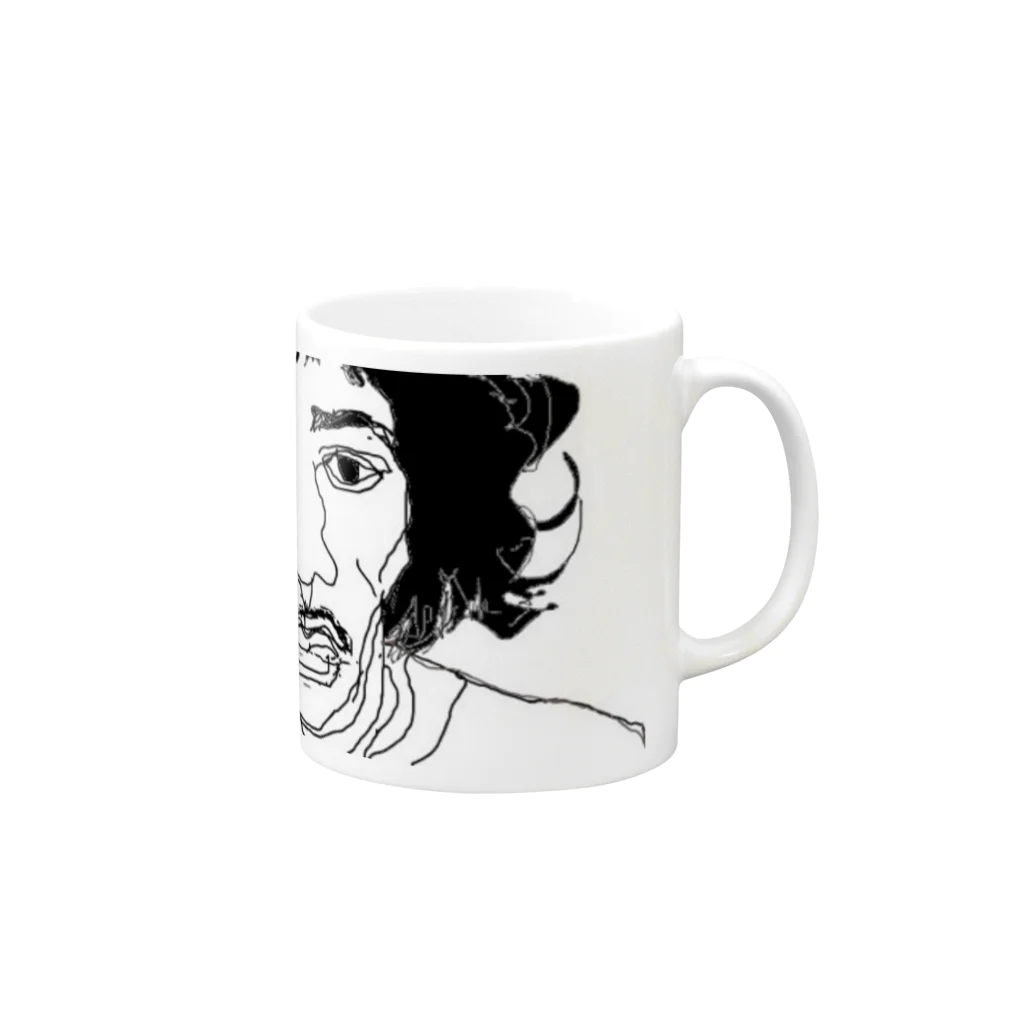 Rockinryollのjimijimibig Mug :right side of the handle