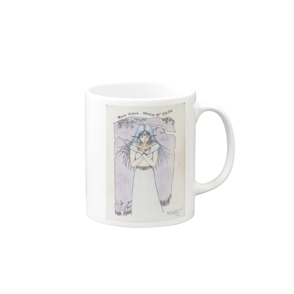 hyperjonathanのアプラクサス神イラスト Mug :right side of the handle