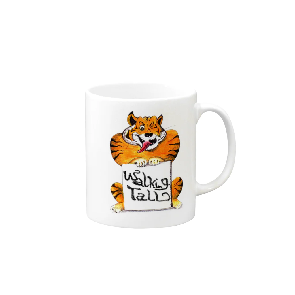 栗原進@夢の空想画家のTiger Mug :right side of the handle