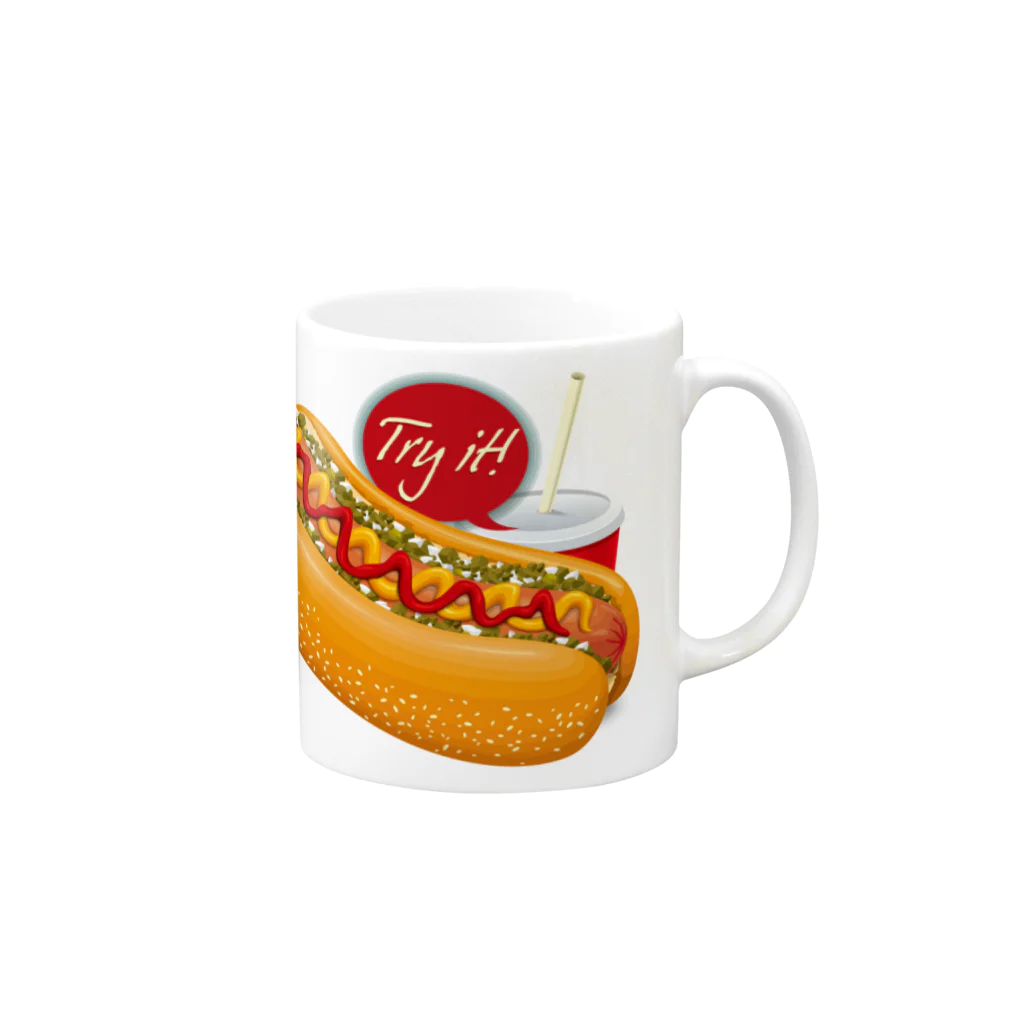 GRAPHICAのFast Food Series Hot Dog マグカップの取っ手の右面