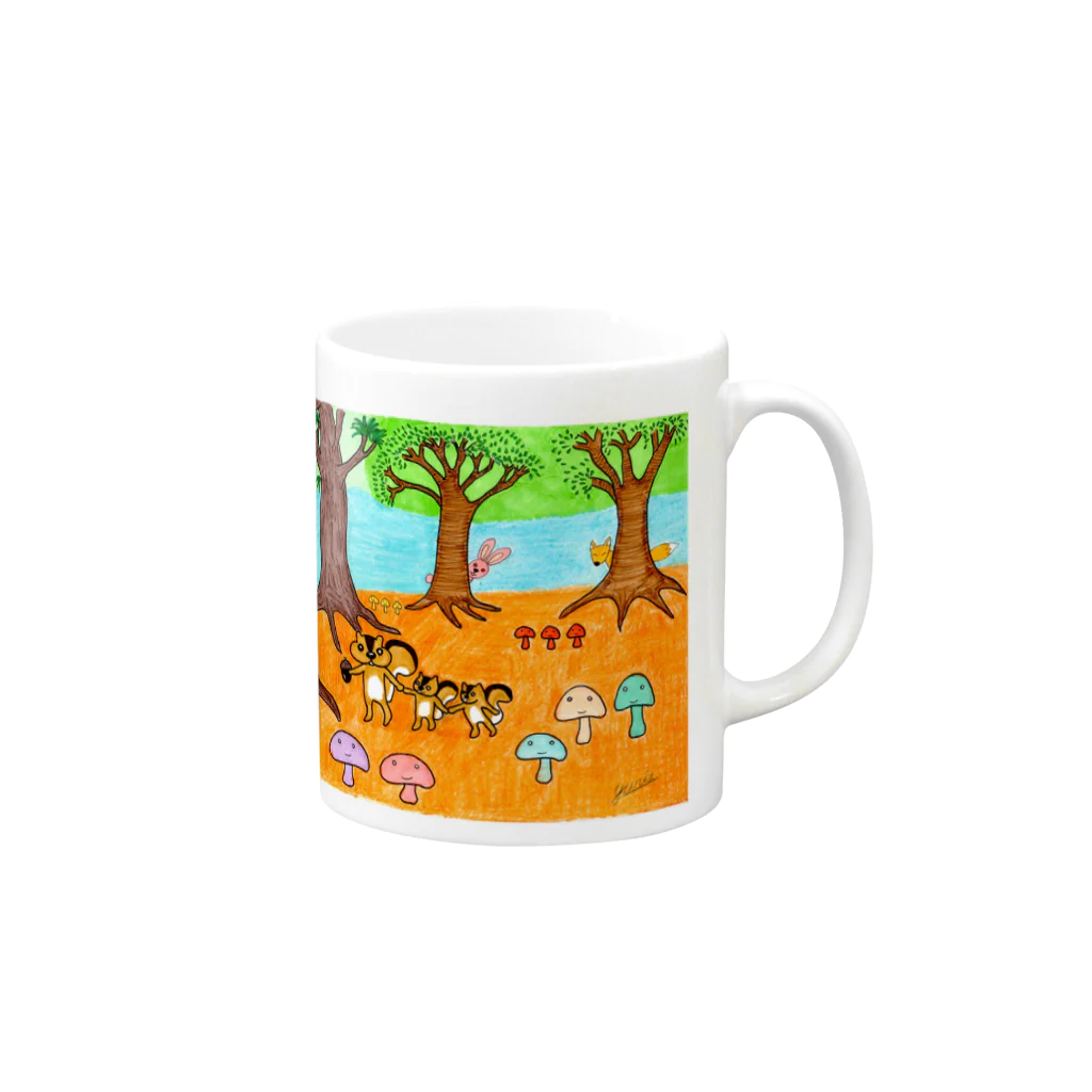 ユリスの森のピクニック Mug :right side of the handle