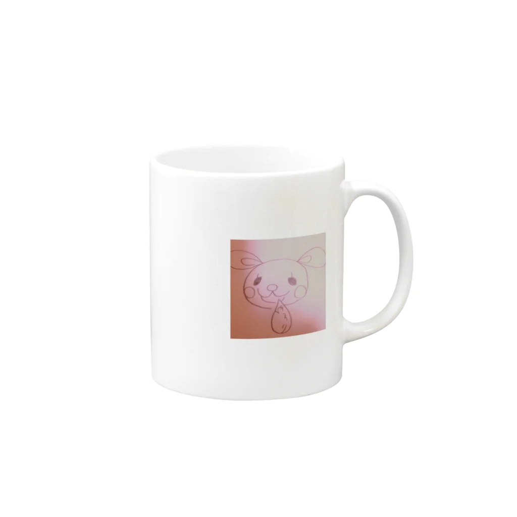 かおるのゆるりのうささん Mug :right side of the handle