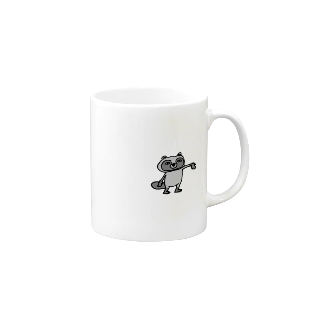 ひとしんし3.0のおかねくれよたぬき Mug :right side of the handle