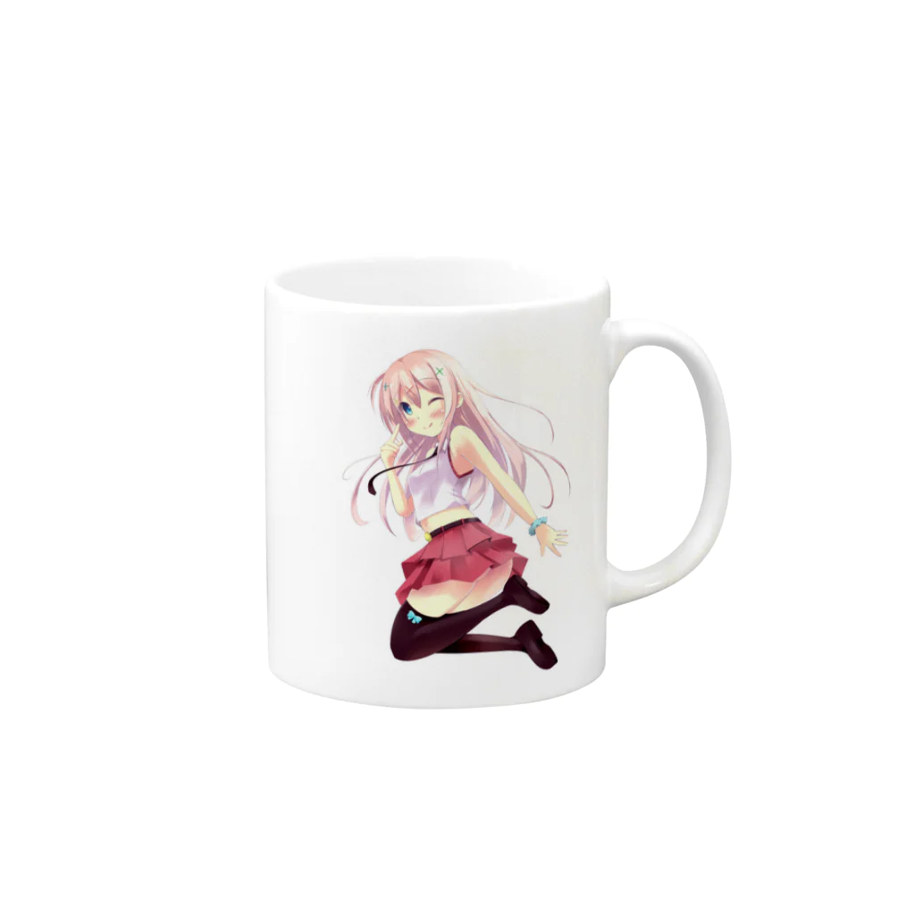 Nyaraのぷらすちゃん Mug :right side of the handle