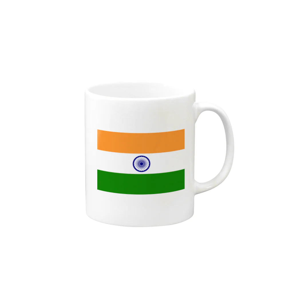 インドビザセンターのインド国旗 マグカップの取っ手の右面