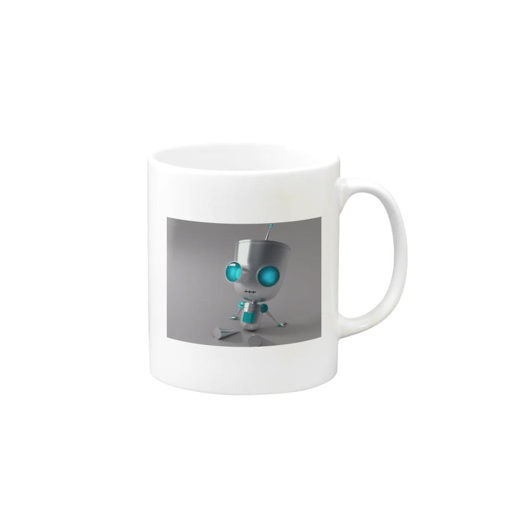 あるくトラブルのロボット Mug :right side of the handle