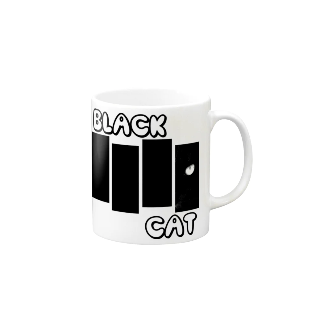 SMILEYのBLACK CAT Mug :right side of the handle