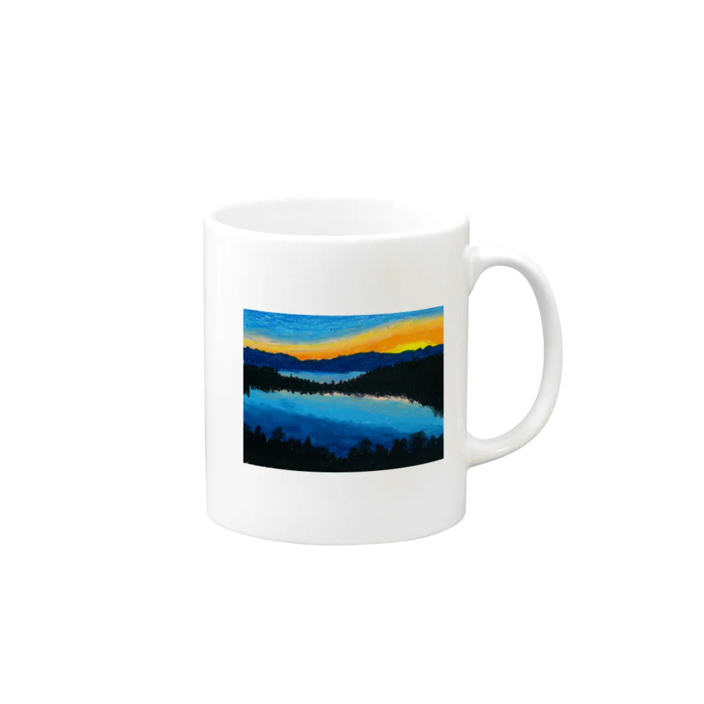 CHOKU-02の『yu-gata』 Mug :right side of the handle