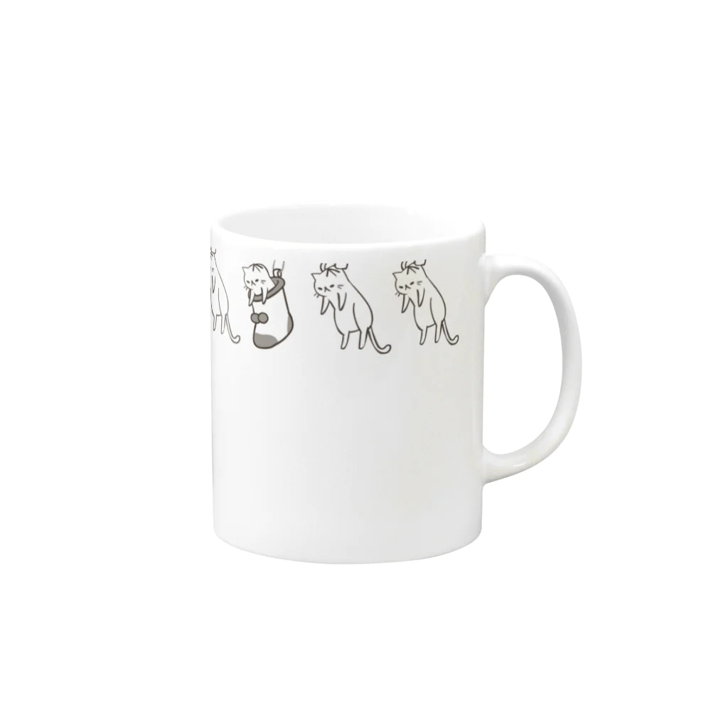 めまして！のねこ量産 Mug :right side of the handle